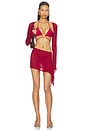 view 4 of 4 The Roxanna Top in Wine Red