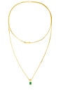view 1 of 3 Emerald Cut Wrap Necklace in Vermeil