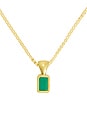 view 2 of 3 Emerald Cut Wrap Necklace in Vermeil