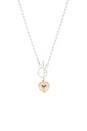 view 2 of 3 Habibi Toggle Necklace in 14k Yellow Gold & Sterling Silver