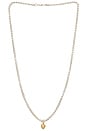 view 1 of 3 Gordita Heart Necklace in 14k Gold & Sterling Silver