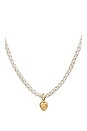view 2 of 3 Gordita Heart Necklace in 14k Gold & Sterling Silver