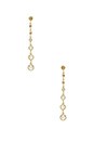 view 3 of 3 Linear Drop Earrings in Gold