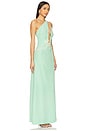 view 3 of 5 Calypso Front Cutout Gown in Solid Green