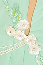 view 5 of 5 Calypso Front Cutout Gown in Solid Green