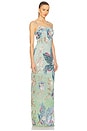 view 2 of 5 Cascade Floralia Fully Embroidered Gown in Pistachio Green
