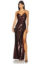 view 1 of 4 Vestido Julia Slip in Dark Maroon