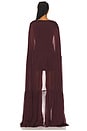 view 4 of 4 Coralia Gathered Cape Dress in Bordeaux