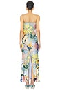 view 3 of 4 Floral Jacquard Embroidered Gown in Multi