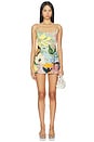 view 1 of 4 Floral Jacquard Embroidered Mini Dress in Multi