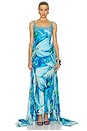 view 1 of 4 Floral Pixie Trail Dress in Blue