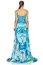 view 3 of 4 Floral Pixie Trail Dress in Blue