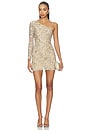 view 1 of 4 ROBE COURTE FROSTED SILVER in Nude