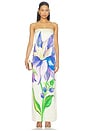 view 1 of 3 Iris Of The Sapphire Garden Dress in Printed
