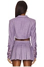 view 3 of 5 Georgiana Tweed Mini Jacket in Ultra Violet
