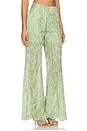 view 2 of 6 Mistleaf Ruffle Printed Pant in Green