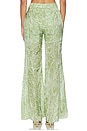 view 4 of 6 Mistleaf Ruffle Printed Pant in Green
