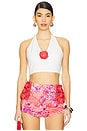 view 1 of 5 Savannah Tank in White & Coral Floral