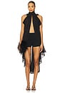 view 1 of 4 Gathered Halter Top in Black