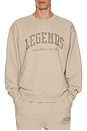 view 1 of 5 Fairfax Varsity Crew Sweatshirt in Taupe Heather
