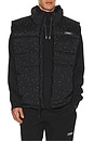 view 1 of 6 Alpine Puffer Vest in Black & White Splatter