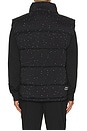 view 2 of 6 Alpine Puffer Vest in Black & White Splatter