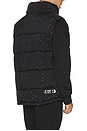 view 3 of 6 Alpine Puffer Vest in Black & White Splatter