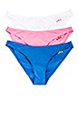 view 1 of 2 3 Pack Mini Briefs in Sachet Pink, White & Campanula Blue