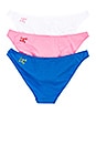 view 2 of 2 3 Pack Mini Briefs in Sachet Pink, White & Campanula Blue