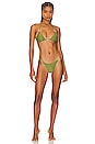 view 7 of 8 Capri Basic Bikini Bottom in Green