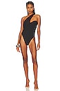 view 1 of 8 Antibes One Shoulder One Piece in Black