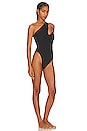 view 3 of 8 Antibes One Shoulder One Piece in Black