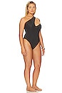 view 4 of 8 Antibes One Shoulder One Piece in Black