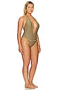 view 6 of 8 Positano V Neck One Piece in Taupe