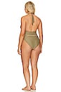 view 8 of 8 Positano V Neck One Piece in Taupe