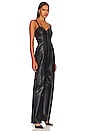 view 2 of 3 Leather Bustier Jumpsuit in Black