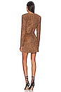 view 3 of 3 Leather Mini Dress in Black & Brown Leopard