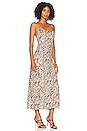 view 2 of 3 Lace Back Midi Dress in Neutral Animal