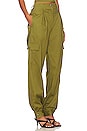 view 2 of 4 Relaxed Paperbag Cargo Trouser in Avocado