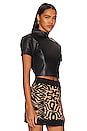 view 2 of 4 Leather Cropped Tee in Black