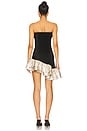 view 4 of 5 Volant Mini Dress in Noir & Gold Metallic