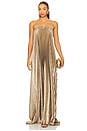 view 1 of 4 Black Tie Gown in Gold Foil