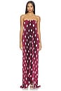 view 1 of 4 VESTIDO BLACK TIE in Polka Wine