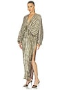view 2 of 4 De Luxe Gown in Dark Gold Shimmer