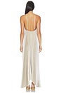 view 4 of 5 VESTIDO LARGO THE MUSE in Gold Metallic