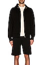 view 3 of 3 Cropped Zip Hoodie in Black