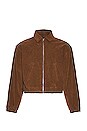 view 1 of 5 Crop Work Wear Jacket in Washed Brown
