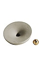 view 2 of 4 Vorta Candle Holder & Incense Holder Set in Concrete/Brass