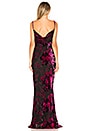 view 3 of 3 Midori Gown in Fuchsia & Black