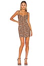 view 1 of 3 VESTIDO MINI CEÑIDO CONSTANCE in Leopard
